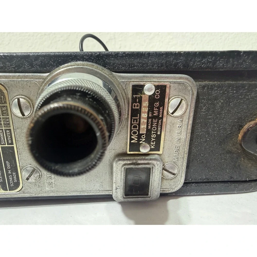 Vintage Keystone Model B-1 16mm Movie Camera Black Untested Parts Only USA